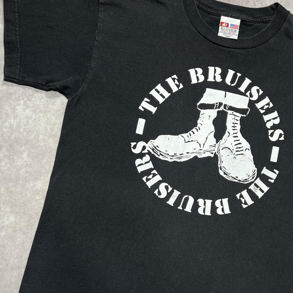 The Bruisers Shirt Mens Large Black Bayside Punk Band Boots Graphic Tee USA